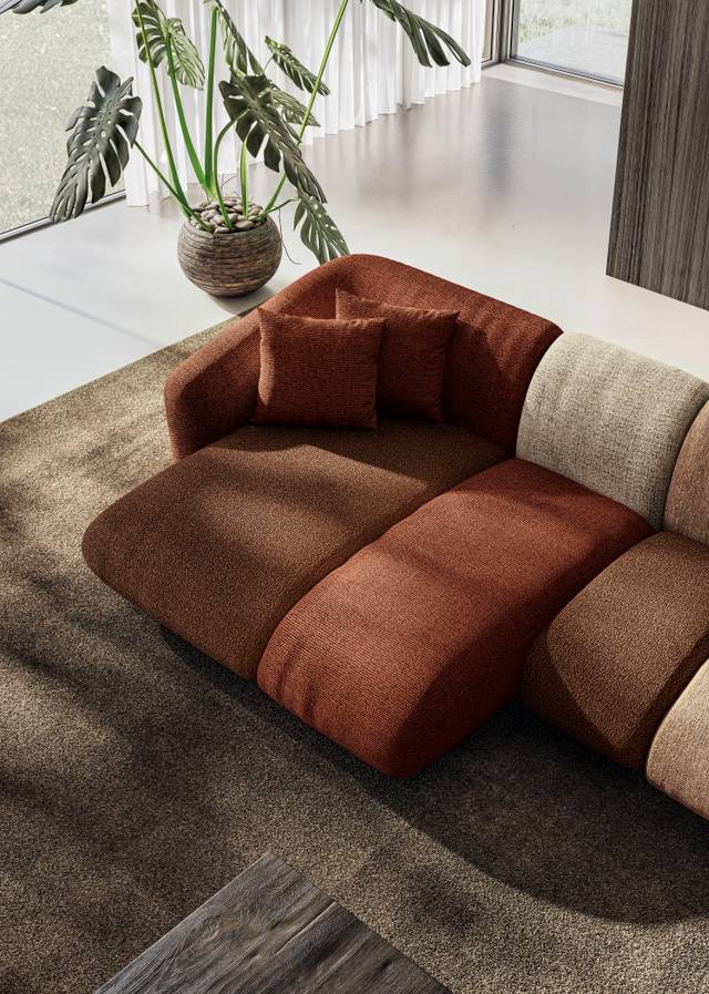 strip coloured  sofa | Not Only White Sofa | LAGO