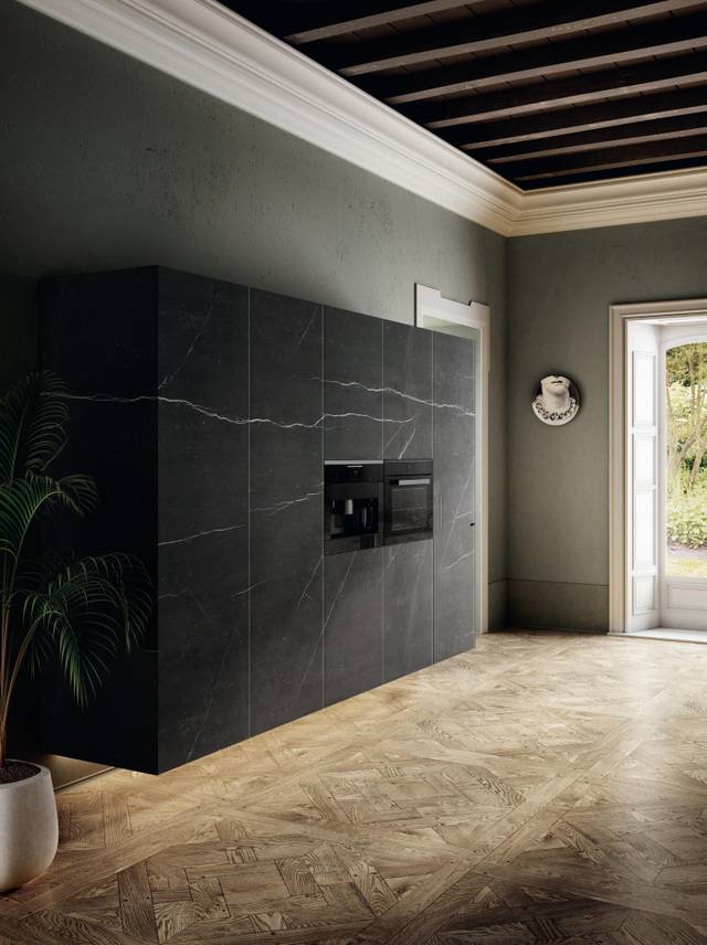 marble wall-mounted kitchen pantry unit | Kitchen | LAGO