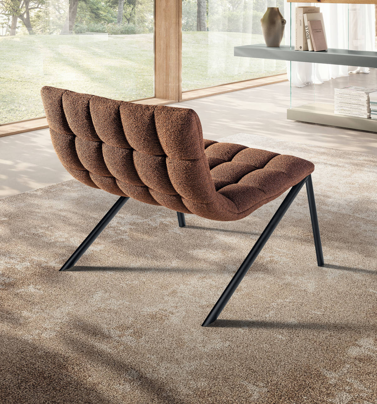 fauteuil rembourré marron | Fauteuil Mezz'aria | LAGO fauteuil rembourré marron | Fauteuil Mezz'aria | LAGO