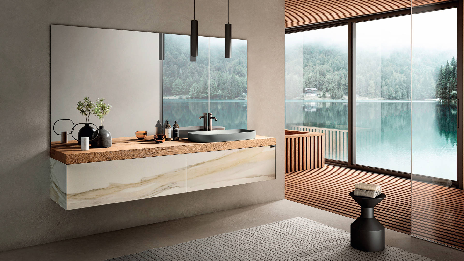 arredo bagno design | Lavabo Kera | LAGO