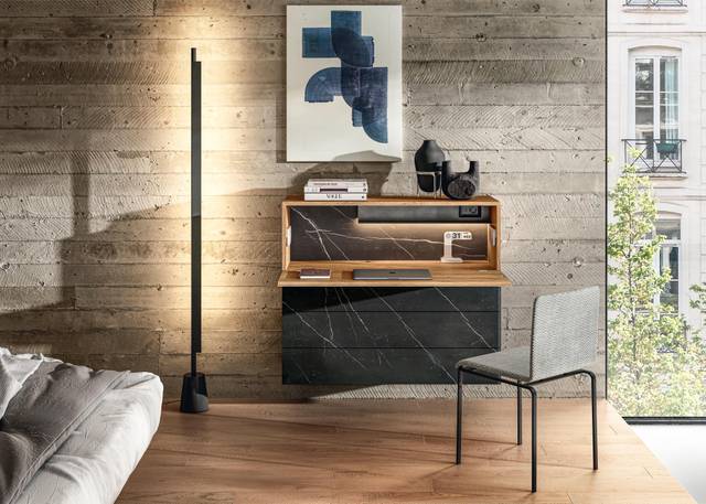 wooden glass sideboard with desk | Home Office | LAGO wooden glass sideboard with desk | Home Office | LAGO