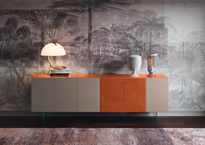 grey orange wall-mounted sideboard | 36e8 Sideboard | LAGO