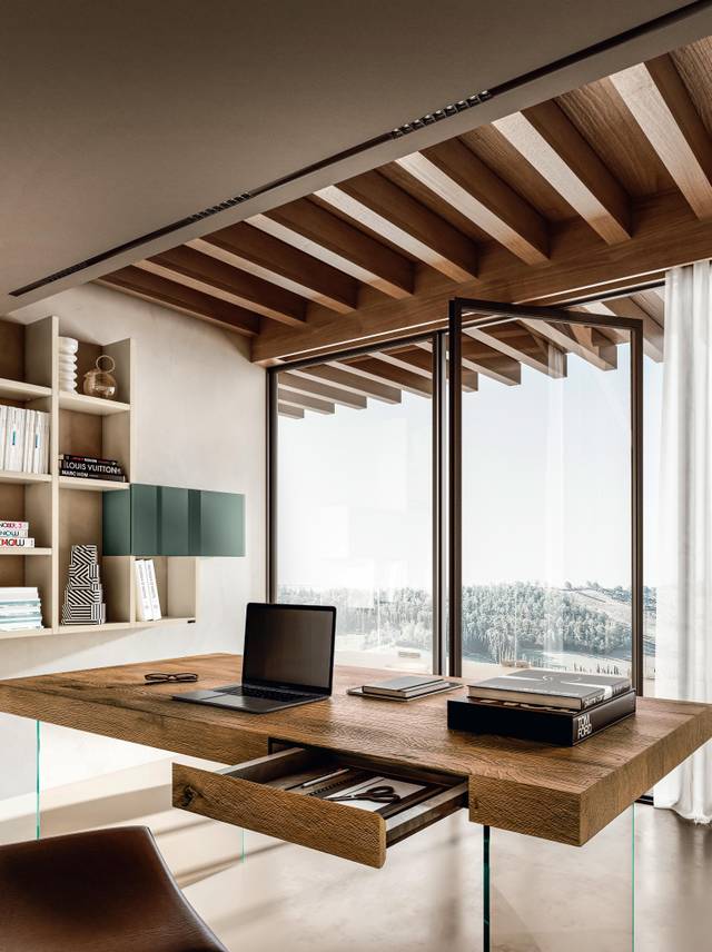 bureau pour espace bureau avec tiroir escamotable| Home Office | LAGO