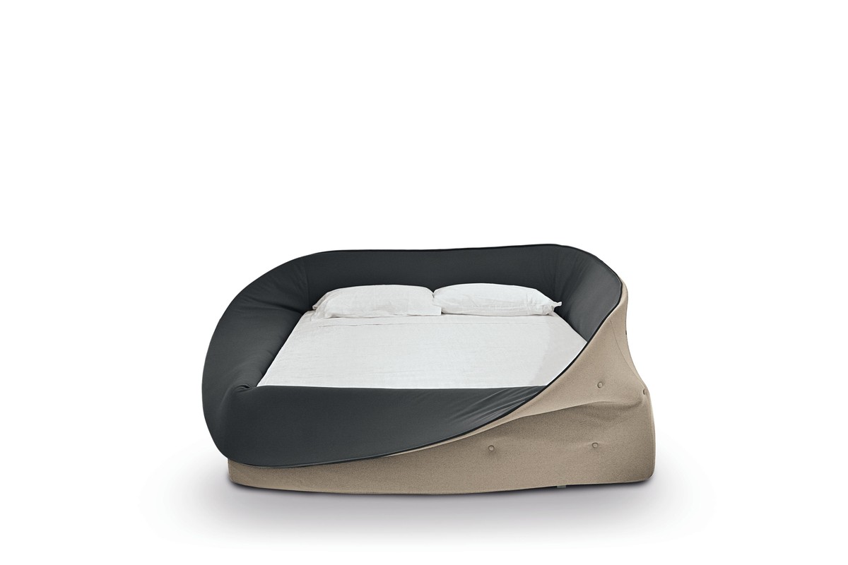 letto di design in tessuto stretch | Letto Colletto