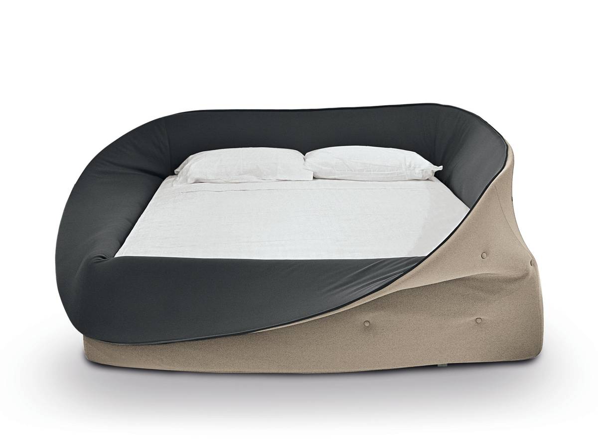 letto di design in tessuto stretch | Letto Colletto letto di design in tessuto stretch | Letto Colletto