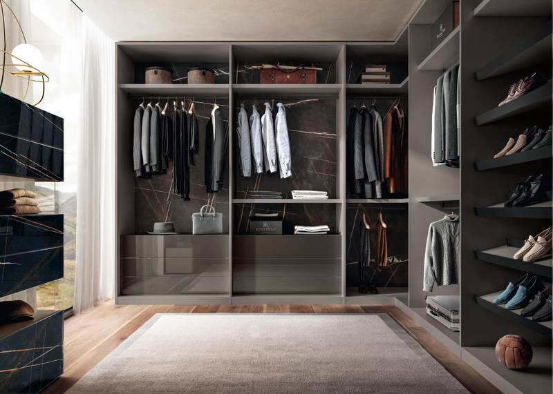 corner walk-in wardrobe | Outfit Walk-In-Closet | LAGO