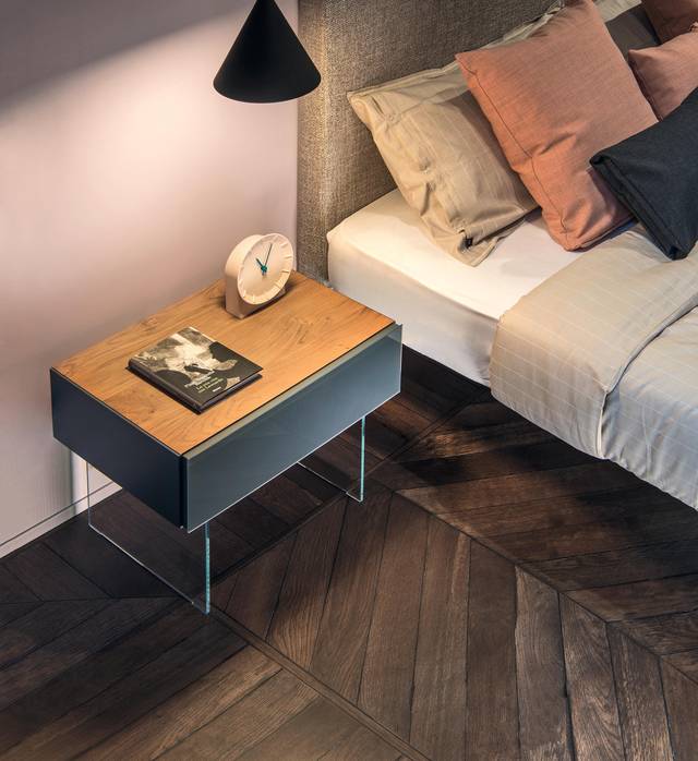 comodino vetro e legno | Comodino 36e8 | LAGO comodino vetro e legno | Comodino 36e8 | LAGO
