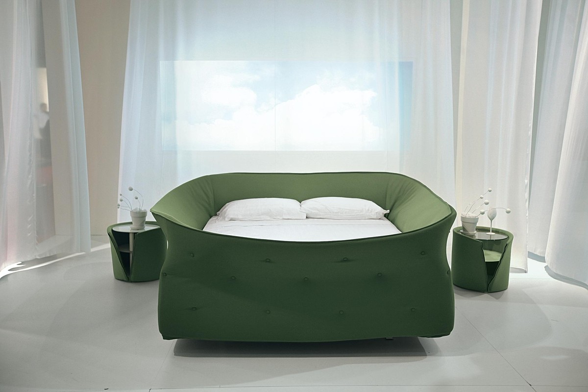 letto moderno verde | Letto Colletto | LAGO