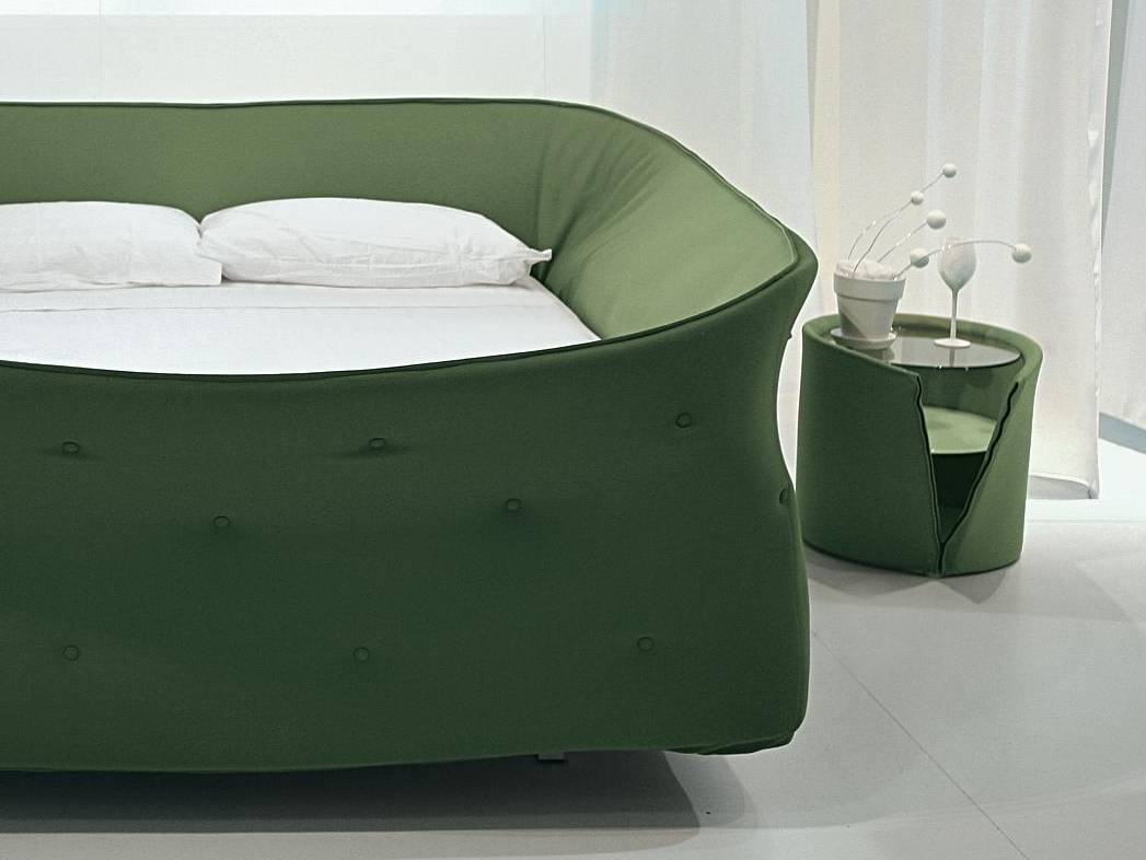 modern green bed | Colletto Bed | LAGO