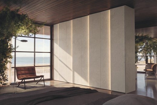 white wardrobe with light | Aura Wardrobe | LAGO