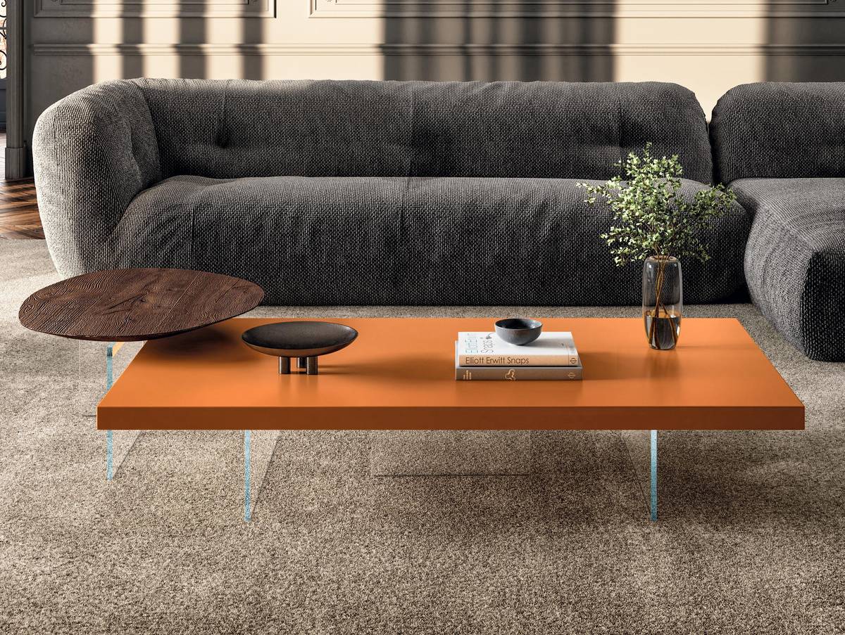 tavolino arancione per soggiorno | Tavolino Air | LAGO