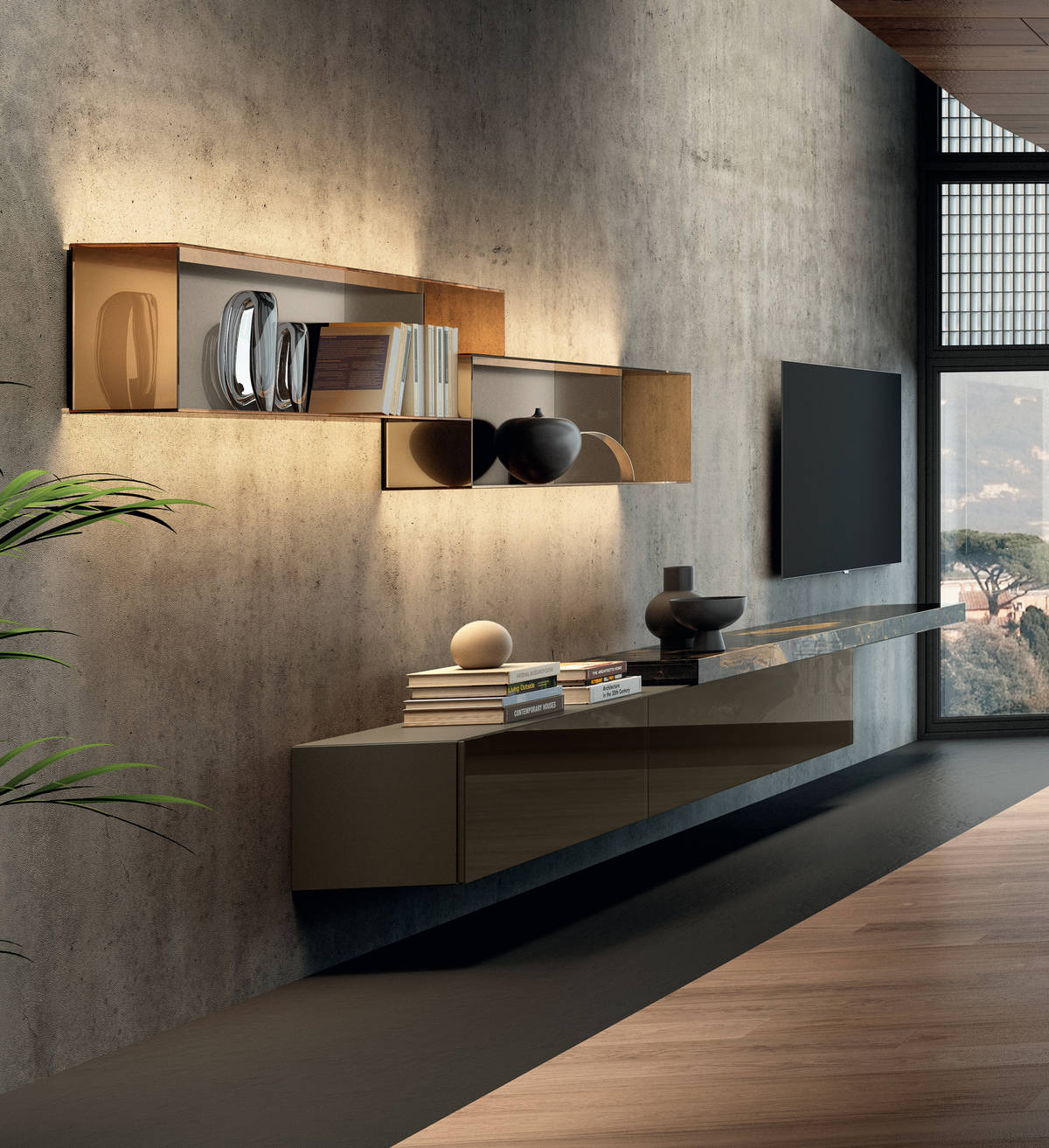 vitrinas iluminadas de pared equipadas modernas | Pared Equipada 36e8 | LAGO vitrinas iluminadas de pared equipadas modernas | Pared Equipada 36e8 | LAGO