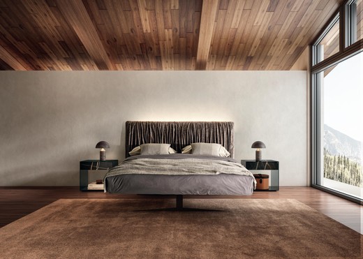 cama matrimonial de diseño patas acero | Cama Steel | LAGO