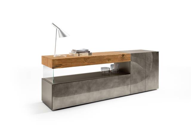 buffet moderne en bois  et  verre gris | Buffet 36e8 | LAGO
