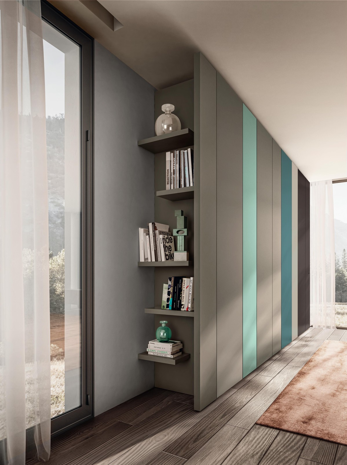 armoire avec bibliothèque | Armoire Smart | LAGO