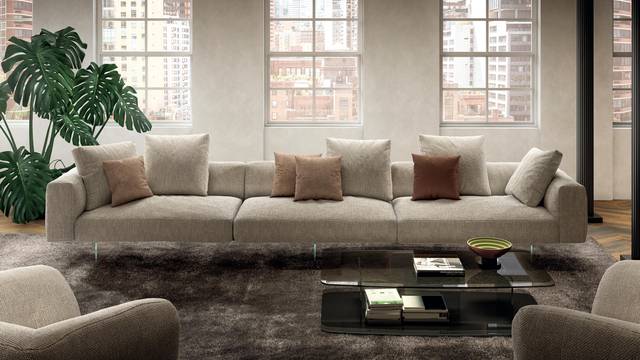 sofá suspendido para salón moderno | Sofá Air Soft | LAGO