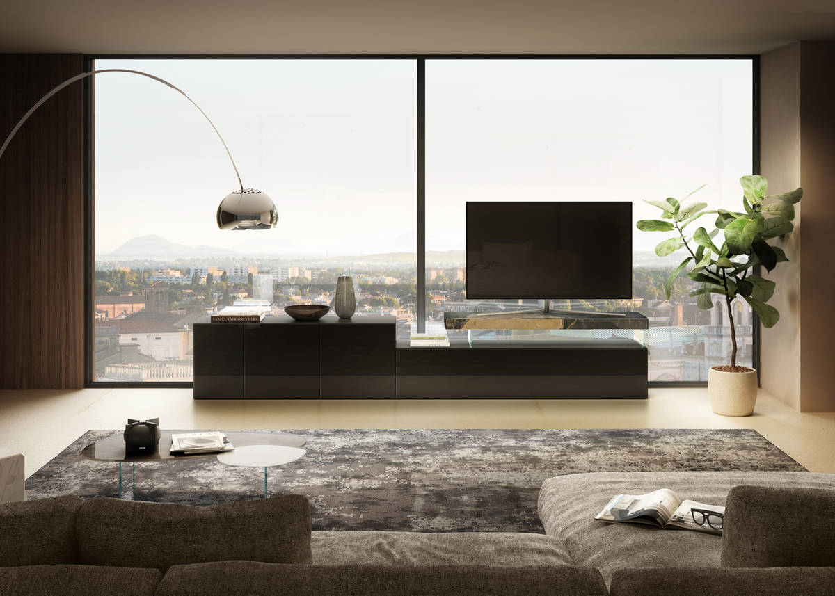 Mueble TV de diseño negro | Mueble Tv Air |  LAGO