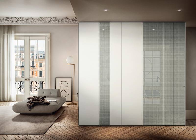 white and grey glass wardrobe | N.O.W. Wardrobe | LAGO