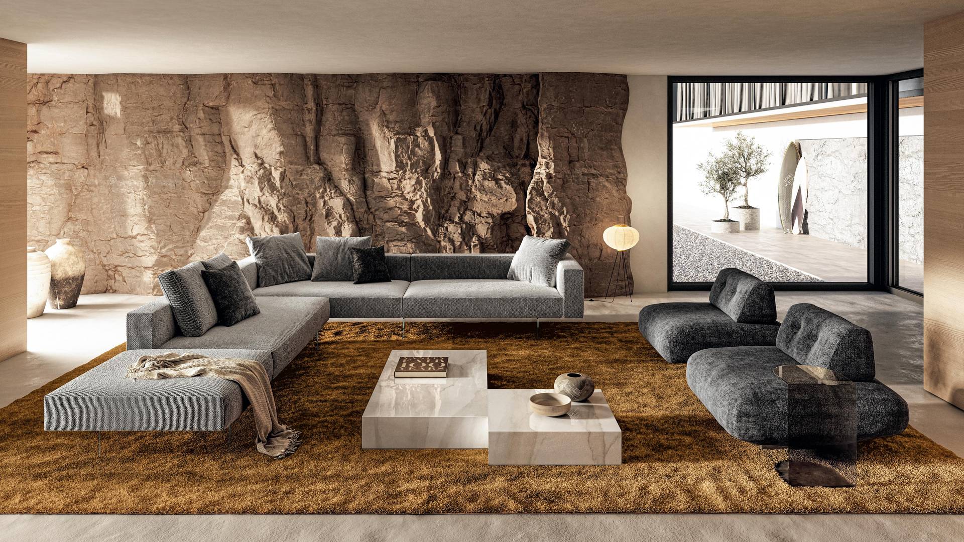 divano modulare angolare per soggiorno moderno | Divano Air | LAGO