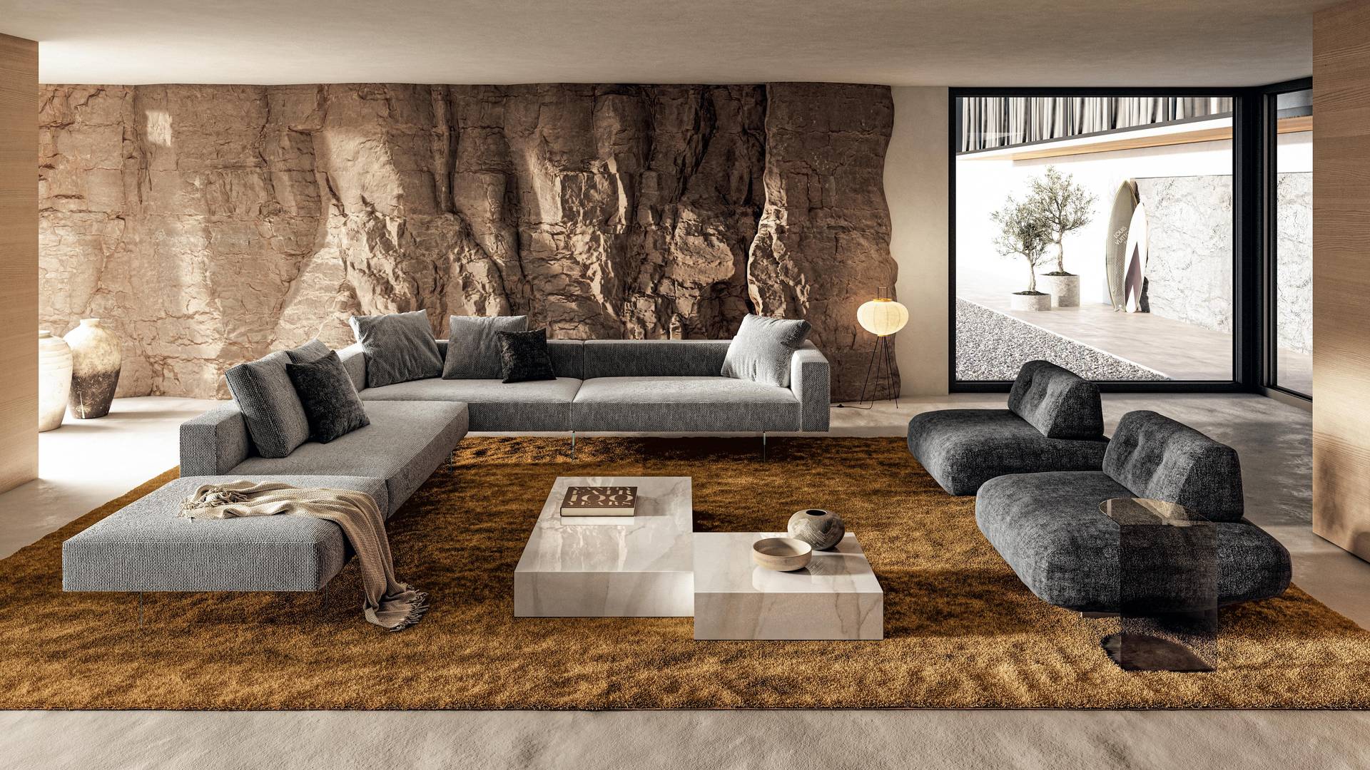 divano modulare angolare per soggiorno moderno | Divano Air | LAGO