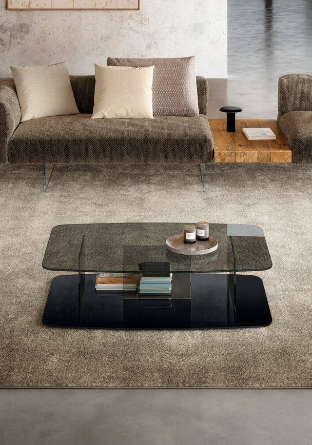 Table basse en verre fumé | Table Basse Layers | LAGO Table basse en verre fumé | Table Basse Layers | LAGO