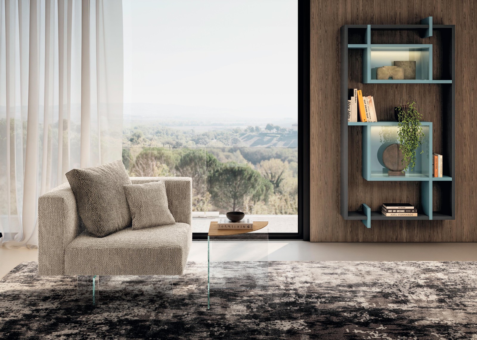 fauteuil en tissu beige | Fauteuil Air | LAGO