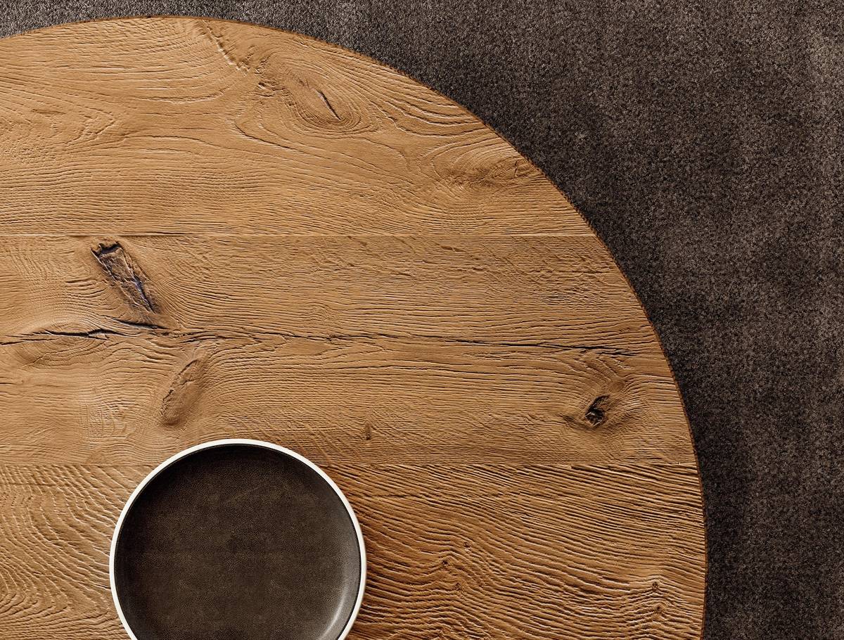 Mesa de centro redonda de madera | Mesita Redonda Air | LAGO