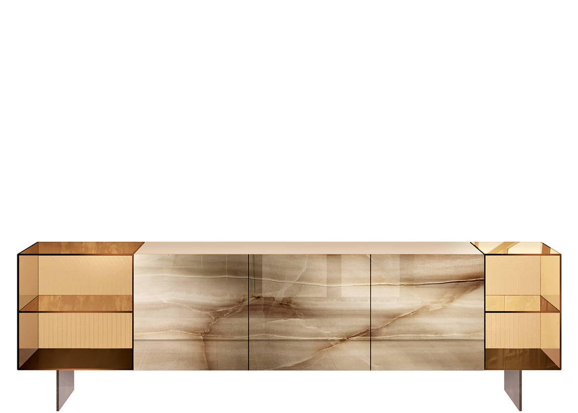 36e8 Glass Sideboard 1326 | LAGO