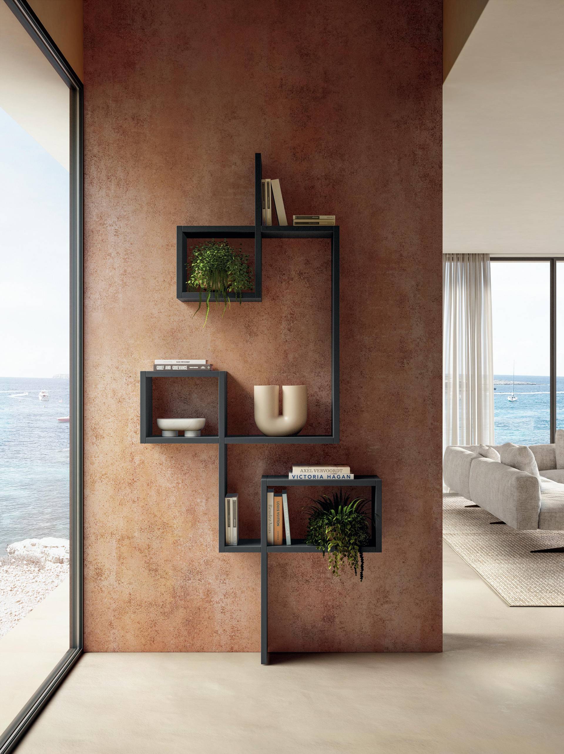 design wall bookshelf | LagoLinea Bookshelf | LAGO