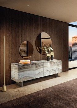 xglass grey marble sideboard | Materia Sideboard | LAGO