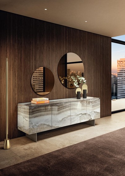 xglass aparador mármol gris | Aparador Materia | LAGO