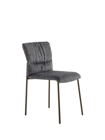chaise capitonnée grise | Chaise Woop | LAGO