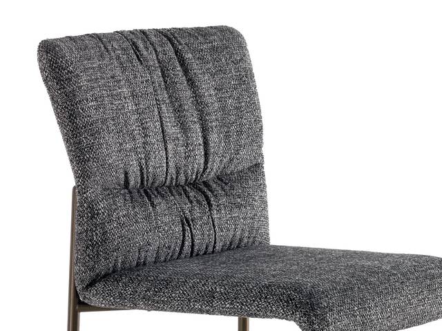 chaise capitonnée grise | Chaise Woop | LAGO
