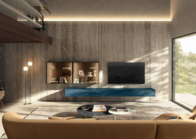 système mural pour salon moderne | Paroi Aménagée 36e8 | LAC