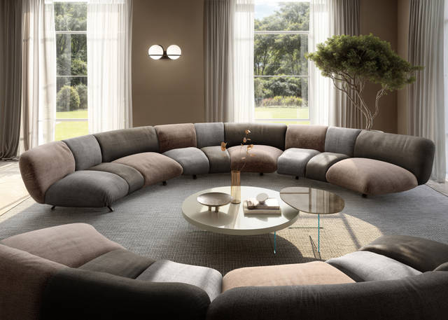 brown striped sofa | Not Only White Sofa | LAGO
