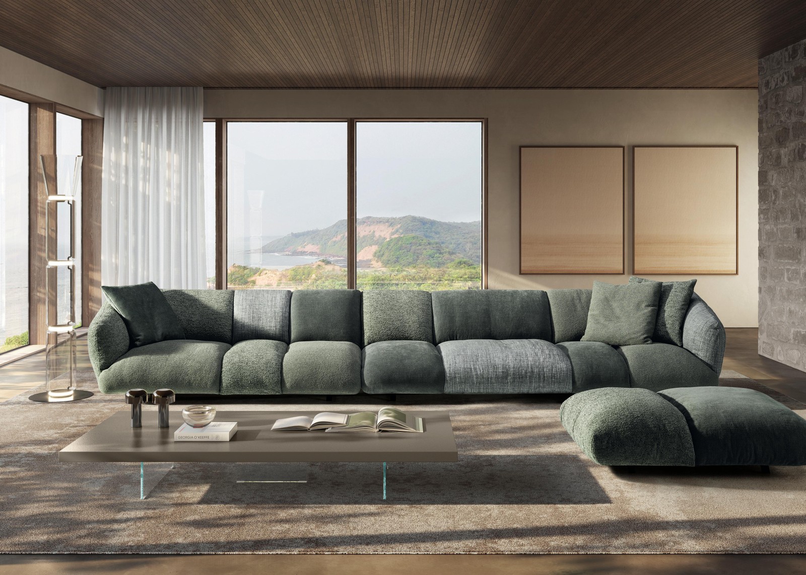 sofá verde para salón moderno | Sofá Not Only White | LAGO