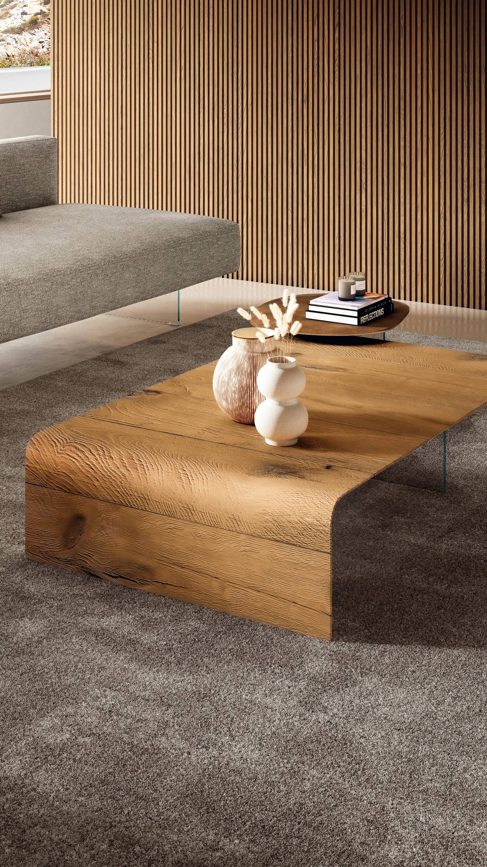 wooden glass occasional table | Lean Coffee Table | LAGO wooden glass occasional table | Lean Coffee Table | LAGO