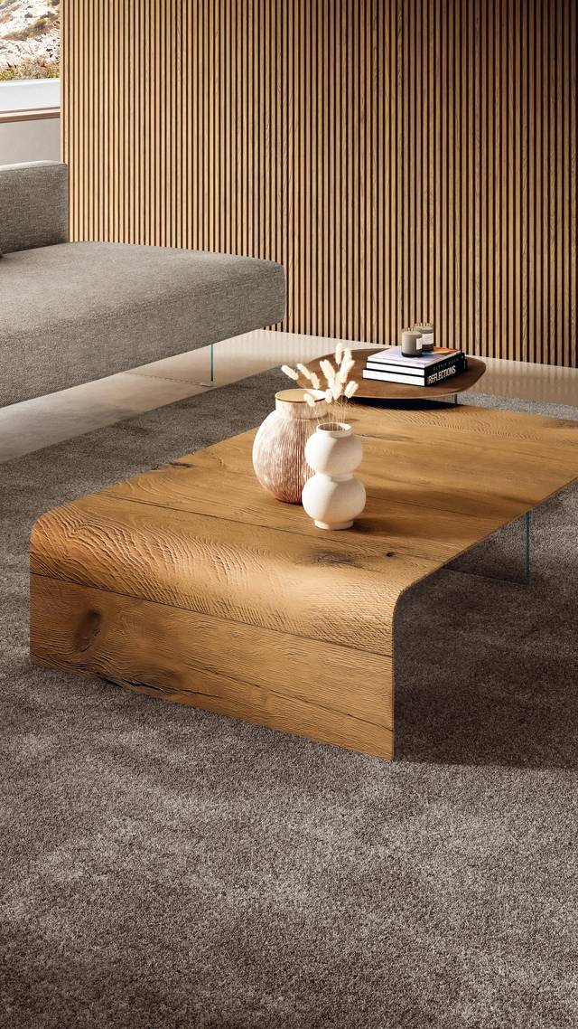 wooden glass occasional table | Lean Coffee Table | LAGO wooden glass occasional table | Lean Coffee Table | LAGO