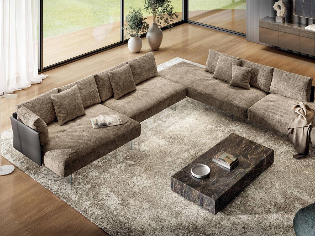 beige corner sofa | Air Soft Slim Sofa | LAGO
