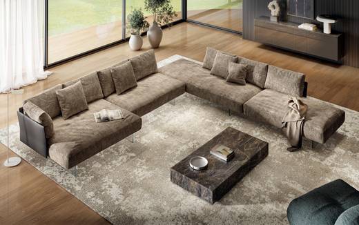 beige corner sofa | Air Soft Slim Sofa | LAGO