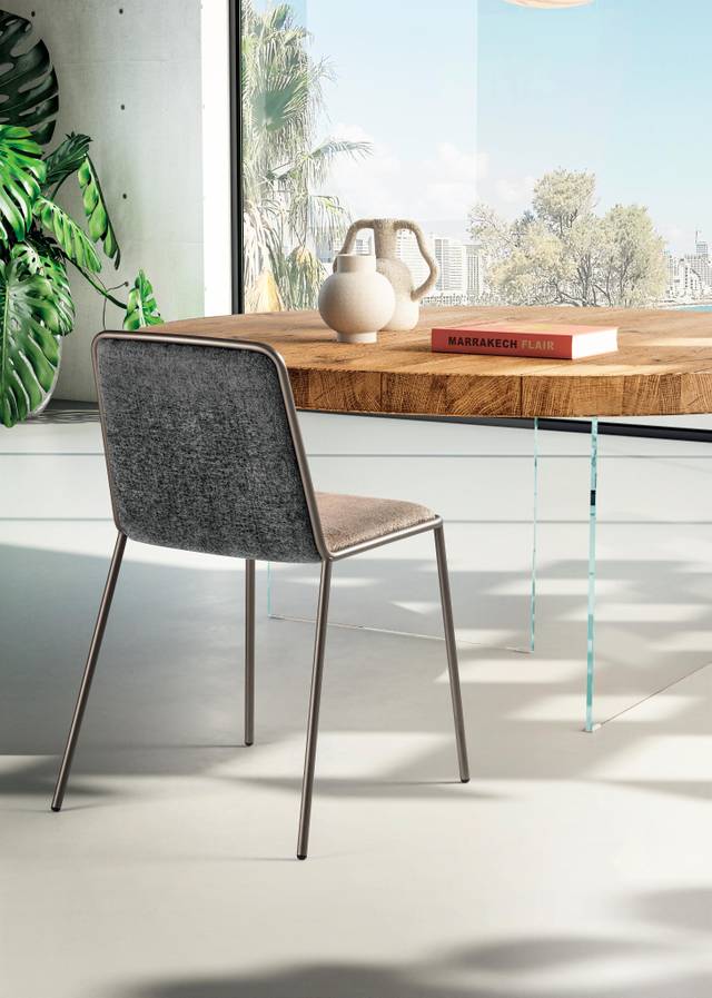 silla moderna de tela gris | Silla Pletra | LAGO