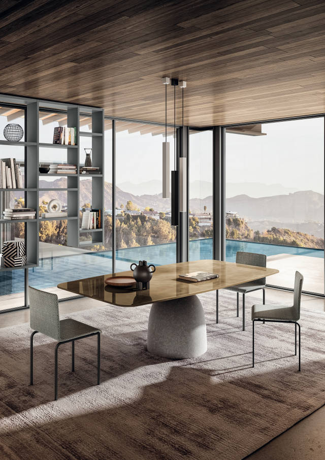 tavolo moderno con piano in vetro | Tavolo Janeiro | LAGO