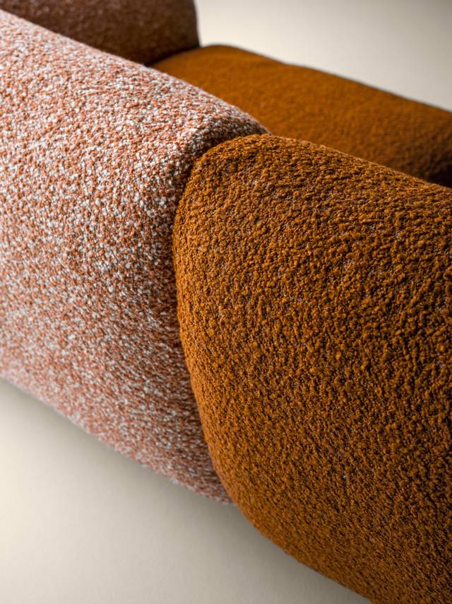 orange upholstered sofa | Sofa Not Only White | LAGO