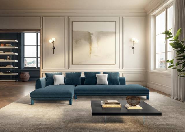 sofa with peninsula for living room | Altana Sofa | LAGO