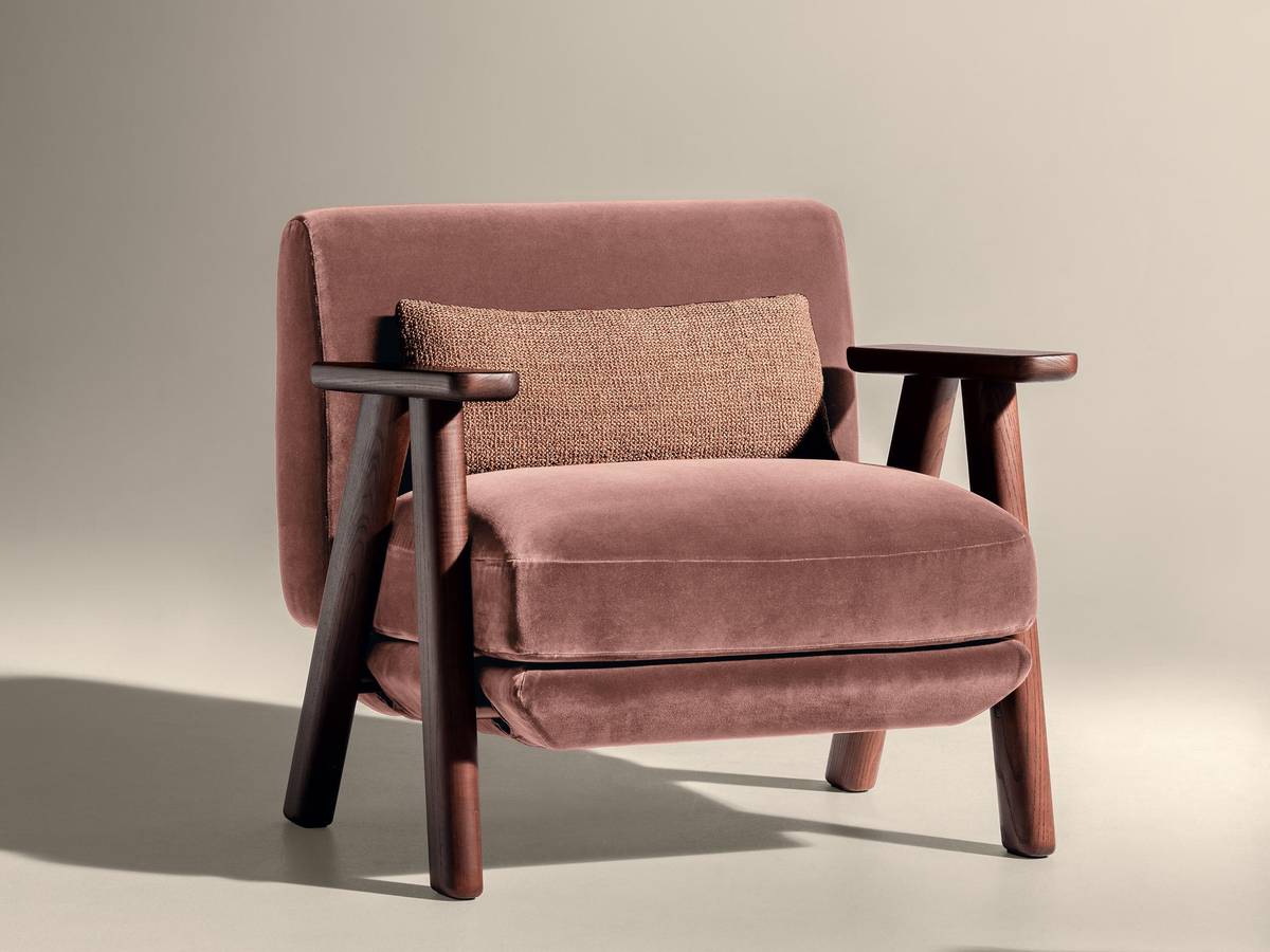 wood and fabric armchair | Altana Armchair | LAGO wood and fabric armchair | Altana Armchair | LAGO