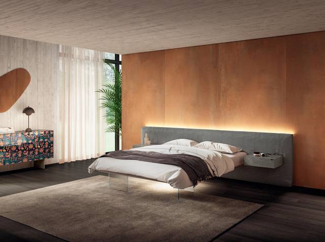modern bed with glass supports | Air Bed | LAGO modern bed with glass supports | Air Bed | LAGO