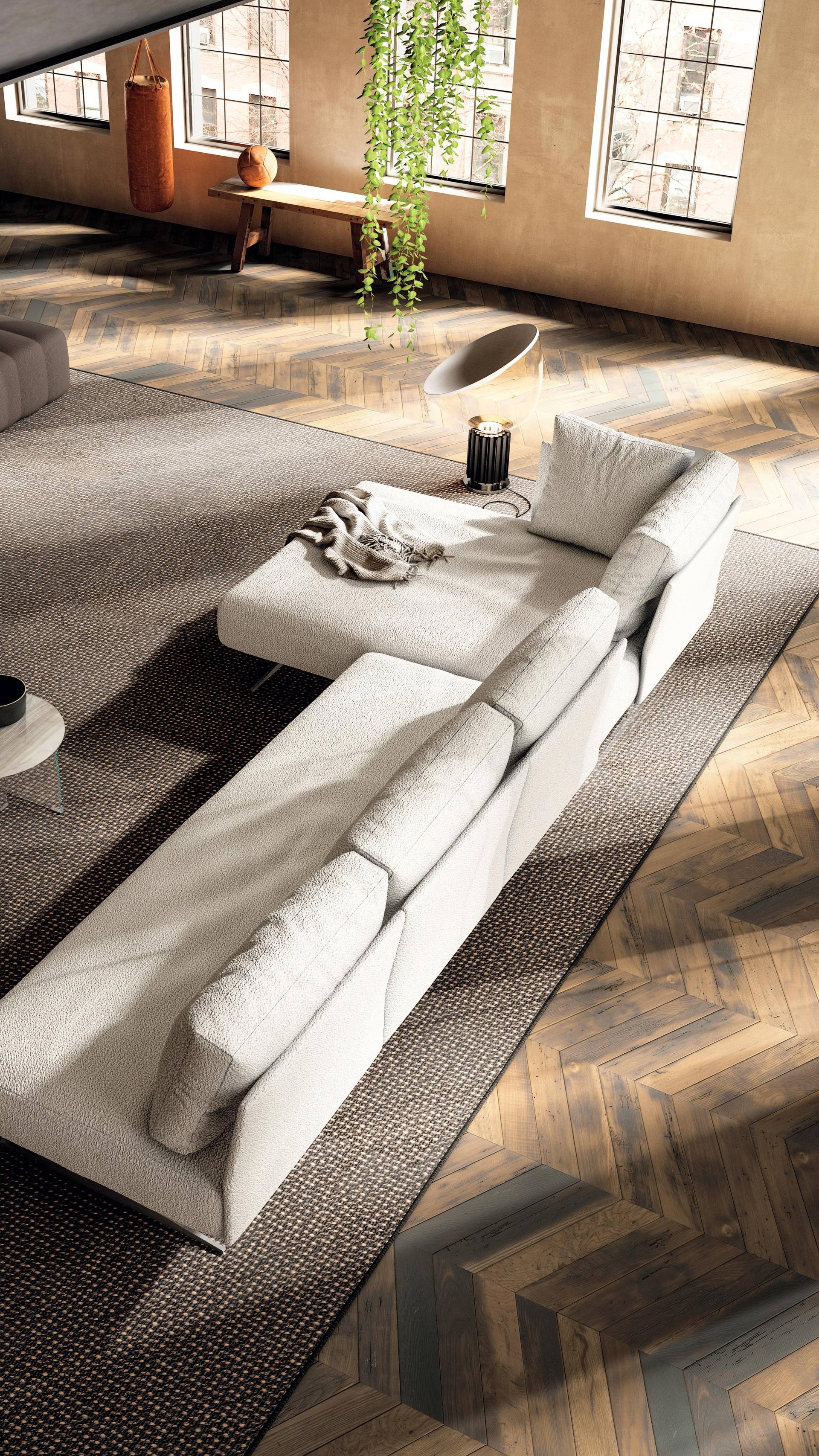 divano bianco con penisola | Divano Air Slim | LAGO divano bianco con penisola | Divano Air Slim | LAGO