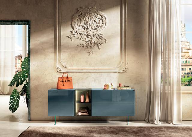 blue glass dresser | 36e8 Glass Dresser  | LAGO