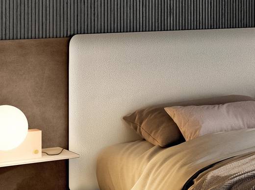 cama elegante con soportes en acero | Cama Steel | LAGO