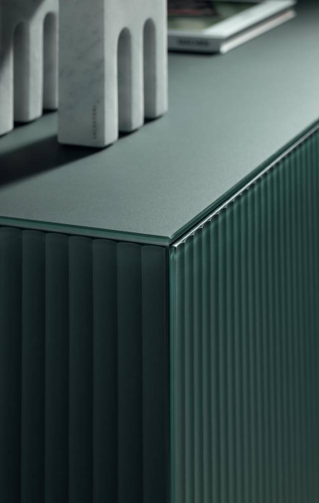 green glass living room furniture | Materia Wall Unit | LAGO